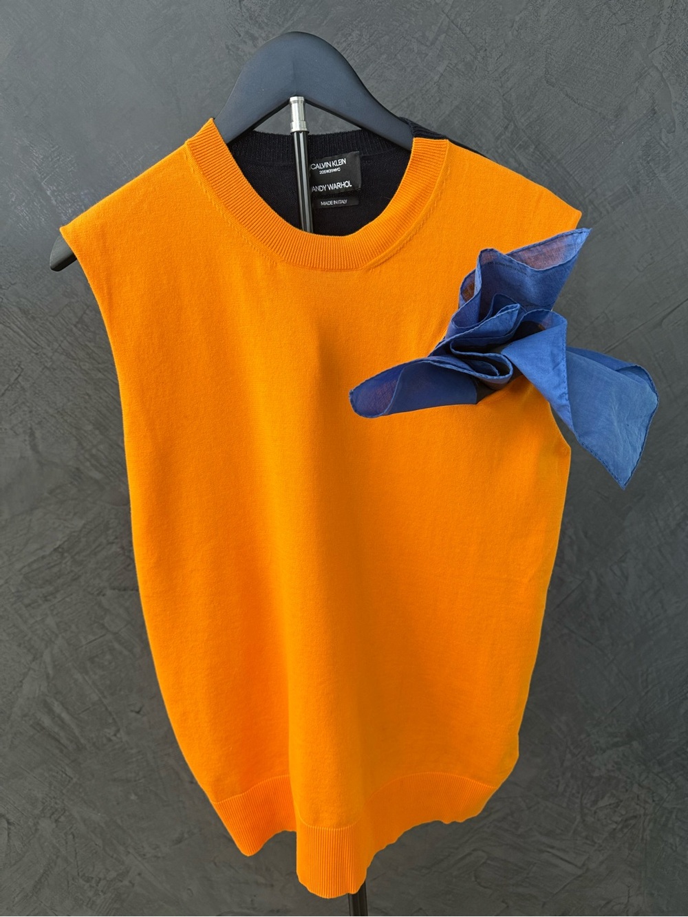 NWOT Calvin Klein 205W39NYC Andy Warhol Sleeveless Knit Tank Sandra Brant pocket